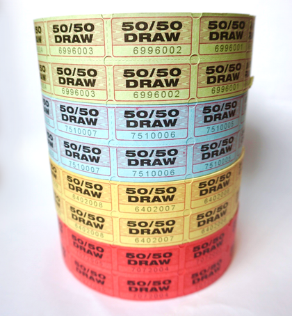 50/50 Raffle Roll Tickets