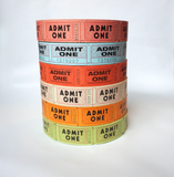 Admit One Roll Tickets