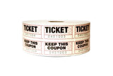 Ticket/Keep this Coupon Roll Tickets